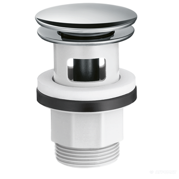 Донний клапан HANSGROHE для умивальників з переливом push-open, хром (50105000)