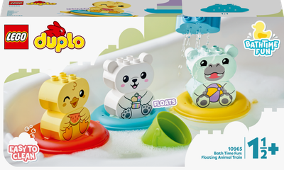 Конструктор LEGO DUPLO Веселое купание: Плавающий поезд с животными 14 деталей (10965)