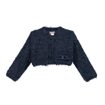 Міні-кардиган з ефектом хутра для дівчинки Brums 193BGHC004 синій 170