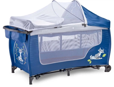 Детская кровать манеж Caretero Grande Plus Navy