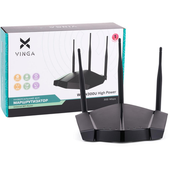 Маршрутизатор Vinga WR-N300U HIGH POWER (WR-N300U-HP)
