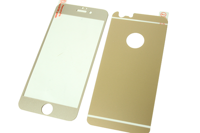 Стекло FROM FACTORY PLL защитное цветное 2-х стор/IPhone 6 plus/6s plus/Золото