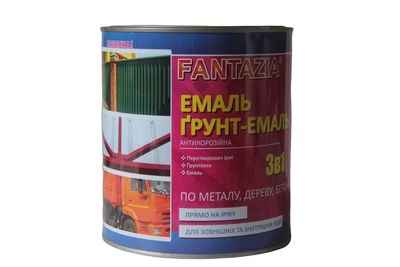 Грунт-эмаль по ржавчине 3 в 1 Fantazia красно-коричневая 2,6 кг