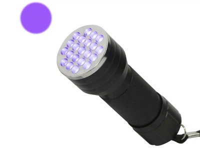 Фонарик ультрафиолетовый BauTech UV 21 светодиодов 395-410нм Черный (1010-404-00)