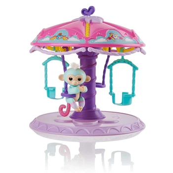 Карусель WowWee Fingerling Playset Twirl-A-Whirl Carousel з інтерактивною ручною мавпочкою Абігель (3736)