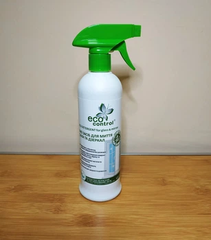 Эко средство для мытья стекол и зеркал , Eco Control Detergent For Glass & Mirror 500 мл