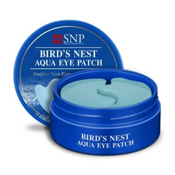 Гидрогелевые патчи с экстрактом ласточкиного гнезда SNP Bird'S Nest Aqua Eye Patch Including Swiftlet Nest Extract 60 шт (8809239802766)