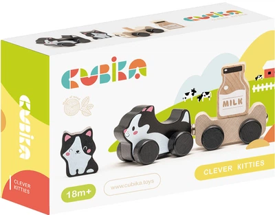 Дерев'яна іграшка Cubika Розумні кошенята (4823056515450)