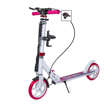 Двухколесный самокат Scale Sports SS-18. White - Pink (складной, ручной тормоз, Led-фонарик) 1188131797