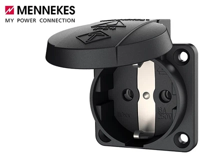 Панельна розетка SCHUKO чорна MENNEKES 16A2p+E 230V IP54 1 шт (арт. 11032)
