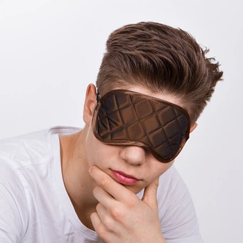 Маска для сна Коричневая Стёганая One size Maski karnaval