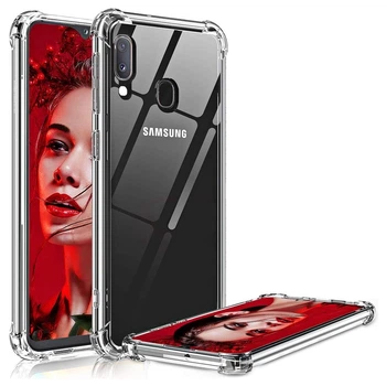 Samsung Galaxy A30 чехол прозрачный противоударный cиликоновый кейс Gisolo (1800)