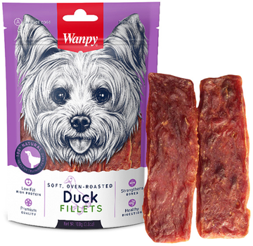 Лакомство для собак Wanpy Soft Duck Fillets Филе утки мягкое 100 г (6927749820369)