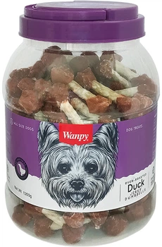 Ласощі для собак Wanpy Duck Jerky Dumbbells Кістка-гантель з в'яленою качкою 1.2 кг (6927749820468)