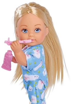 Кукольный набор Simba Toys Эви Вечерняя сказка в пижаме с игрушкой и аксессуарами для чистки зубов (5733406)