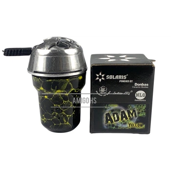 Комплект глиняная чаша Solaris Adam Yellow Black + калауд