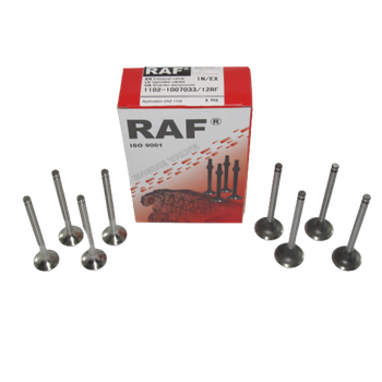 Клапан RAF Таврія 1102, 1103, 1105, Сенс з двиг МЕМЗ-301, 307, комплект впуск-випуск 8 шт (49093)