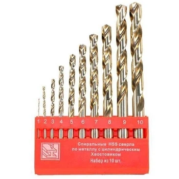HAISSER HSS - (1-10)мм Набор сверл по металлу 10шт