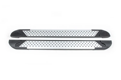 Бокові пороги Allmond Grey (2 шт., алюміній) для Jeep Grand Cherokee WK2 2010-2021 рр