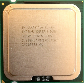 Процесор Intel Core 2 Duo E7400 R0 SLB9Y, SLGQ8, SLGW3 2.80 GHz 3M Cache 1066 MHz FSB Socket 775 Б/У