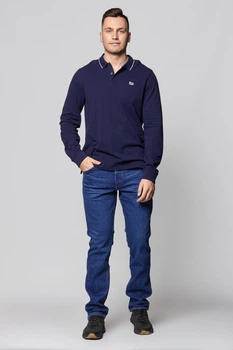 Поло Lee LS Pique Polo Regular Fit (L61VRL35) Темно-синий S-00