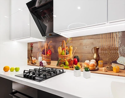 Фото панель універсальна ПЕТ, Самофіксована, 62 х 410 см (товщина 1.2 мм), фрукти в кошику (ПЕТ4-s_ed614)