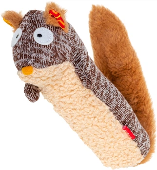 Іграшка для собак GiGwi Білка з пискавкою Plush 29 см (75309Collar)
