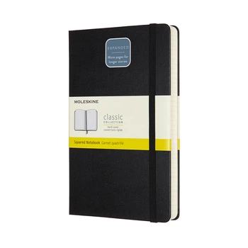 Записник Moleskine Classic Expanded середній / Клітинка Чорний (8058647628011)