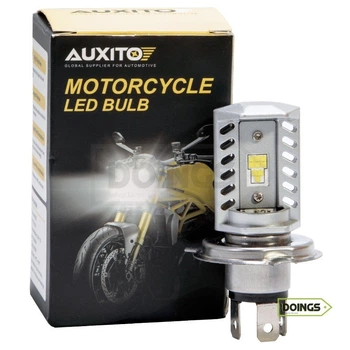 Мото лампа LED для Фары H4 / 15W / 9-32V / 1600LM / 6500K - AUXITO 9003 H4
