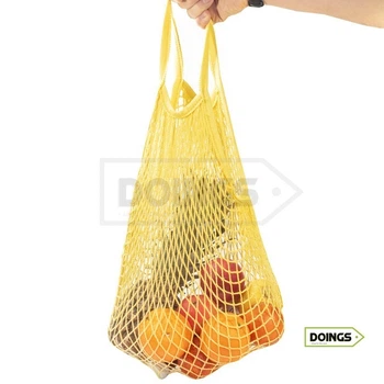 Эко сумка клетчатая "Авоська" большая 7л - Avoskin Bag Yellow