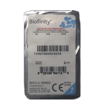 Контактные линзы CooperVision Biofinity -1.75 1 шт.