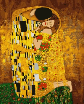 Картина по номерам "Густав Климт Поцелуй" 50*60 см Artissimo PNX7540