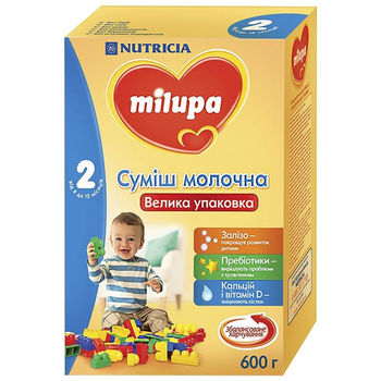 Нутриція Milupa 2 молочна суміш 600гр (bc-345164)
