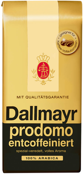 Кава в зернах Dallmayr Prodomo Обсмажена без кофеїну 500 г (4008167112235)