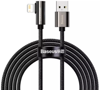 Кабель Baseus Legend Series Elbow USB 2.0 to Lightning 2.4A 1m Black (CALCS-01)