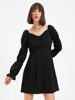 Сукня коротка осіння жіноча Trendyol TWOAW22EL0941 38 Black (8683044388796)
