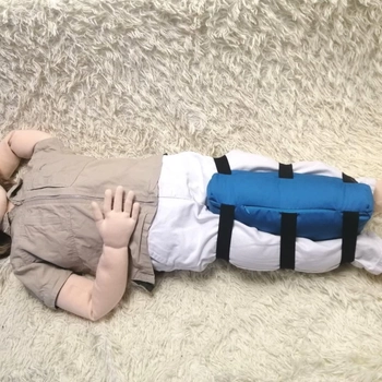 Подушка от скрещивания ног во время сна 27 х 17 х 6 ТМ Лежебока, синяя