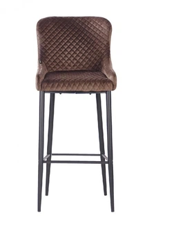 Стілець барний LYMEL LYNS VELVET B коричневий 470х430х1085 мм