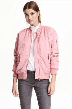 Бомбер H&M 34 Розовый 0427951_07