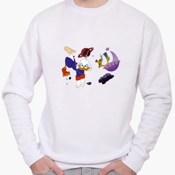 Свитшот мужской мультсериал Скрудж МакДак (Scrooge McDuck) (8771-2025) Белый L