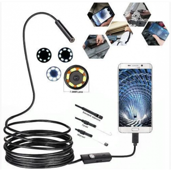 Камера эндоскоп с кабелем на 2 метра 7 мм USB/micro USB с подсветкой VT