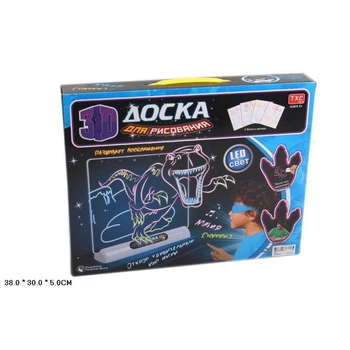 Дошка для малювання 3D (LED світло) окуляри трафарет інструкція 38-30-5 см арт160 A-Toys (160)