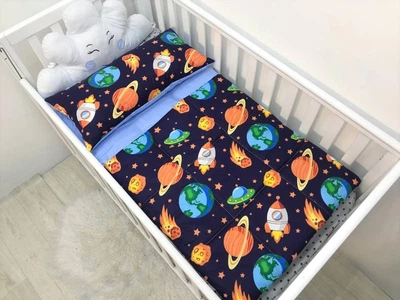 Детский спальник в кроватку MoonTIme Космос 100*60см