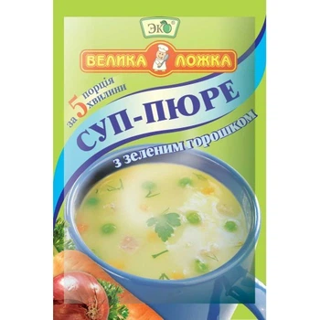 Суп пюре з зеленим горошком Еко 18г