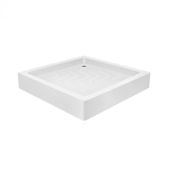Поддон душевой Lidz Mazur 80x80 см акриловый квадратный для ванной комнаты регулируемая ножка (599672)