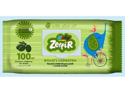 Серветка волога "Zeffir Baby", 100шт