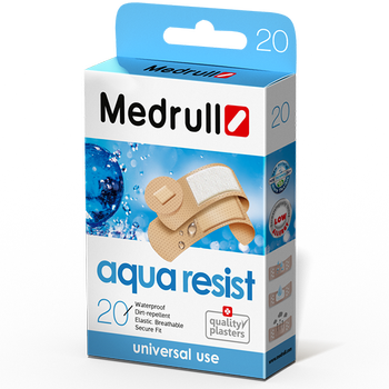 Пластир Medrull "Aqua Resist", з полiмерного матерiалу, кількість 20шт.