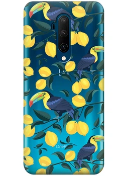 Силіконовий чохол iSwag для OnePlus 7T Pro Тукани і лимони (M13120)