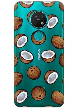 Силиконовый чехол iSwag для Nokia 7.2 Кокосы (M13218)