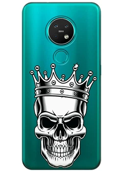 Силиконовый чехол iSwag для Nokia 7.2 Царский череп (M13257)